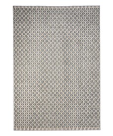 Designer rug​ - Fancy Waves ivory/blue - overzicht, thumbnail