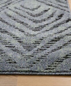 Retro rug - Fancy Diamond teal - close up