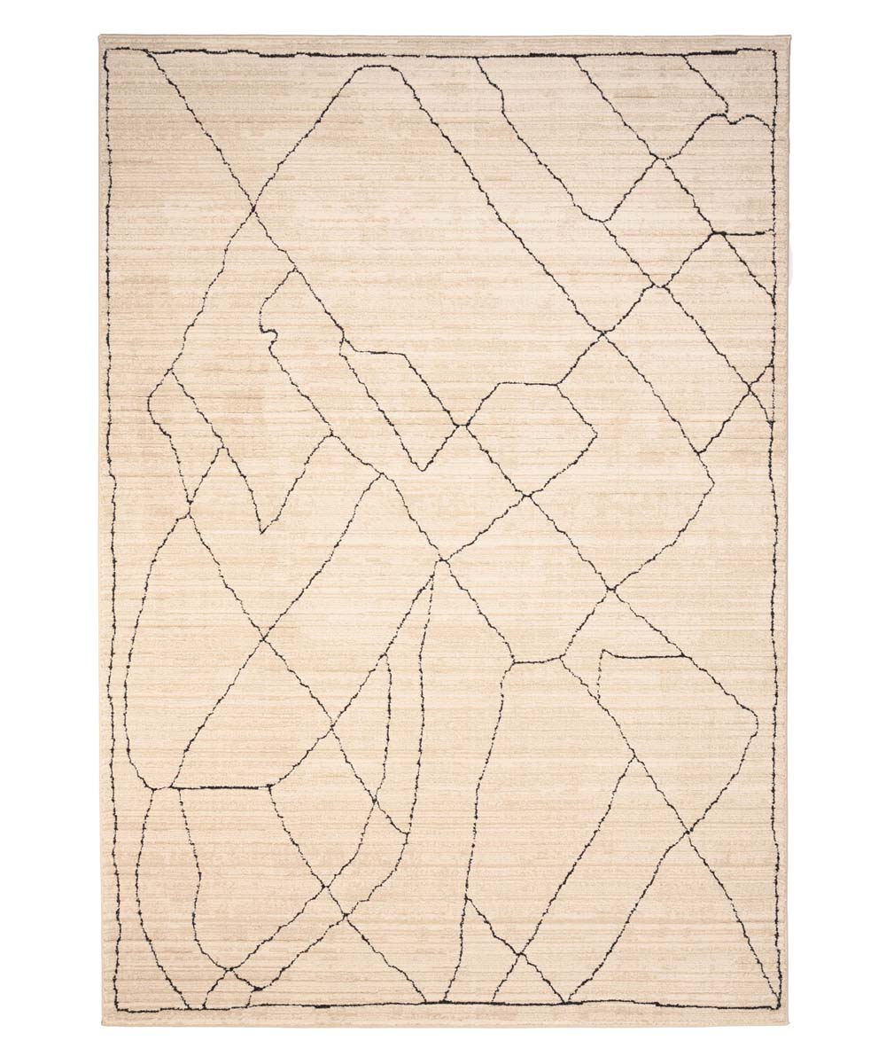 Abstract rug - Fancy Scribble cream - overzicht Abstract rug - Fancy Scribble cream - overzicht
