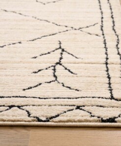 Boho rug​ - Fancy Tribe ivory - close up