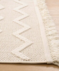 Japandi rug - Knit Aura white - close up, thumbnail