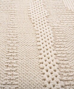 Japandi rug - Knit Tranquil white - close up, thumbnail