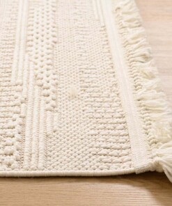 Japandi rug - Knit Tranquil white - close up