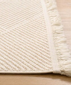 Japandi rug - Knit Zen white - close up, thumbnail