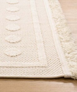Japandi rug - Knit Dots white - close up, thumbnail