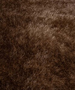 Oval velvet rug - Posh brown - close up
