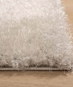 Square velvet rug - Posh light silver - close up, thumbnail