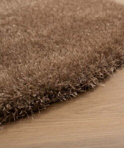 Oval Thick Velvet Rug - Posh Beige - close up, thumbnail