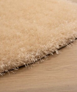 Oval velvet rug - Posh champagne - close up, thumbnail
