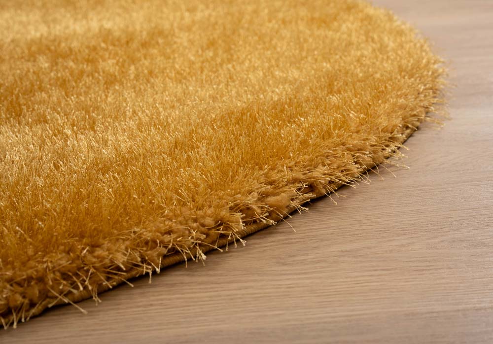 Oval velvet rug - Posh gold - close up Oval velvet rug - Posh gold - close up