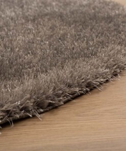 Oval velvet rug - Posh grey - close up, thumbnail