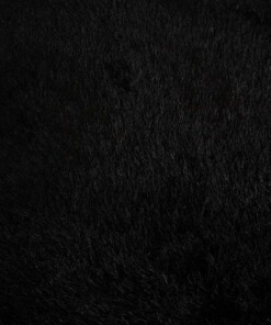 Round velvet rug - Posh black - close up