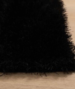 Velvet rug - Posh black - close up, thumbnail