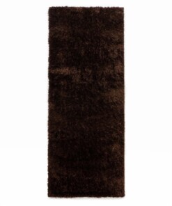Velvet runner rug - Posh dark brown - overzicht, thumbnail