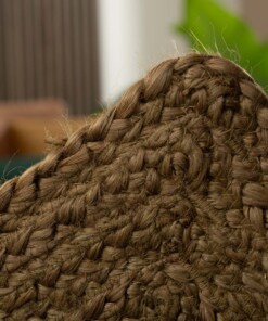 Square jute rug - Pure olive green