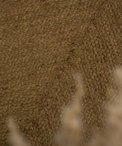 Jute rug - Pure olive green