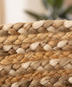Round jute rug​ - Braided natural