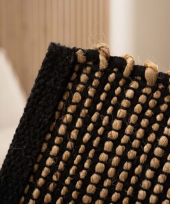 Jute rug - Torget natural/black