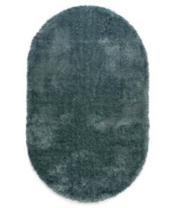 Oval velvet rug - Posh blue - overzicht, thumbnail