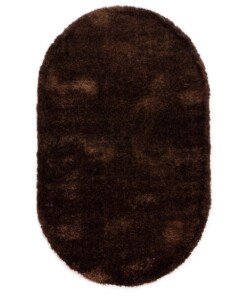 Oval velvet rug - Posh dark brown - overzicht