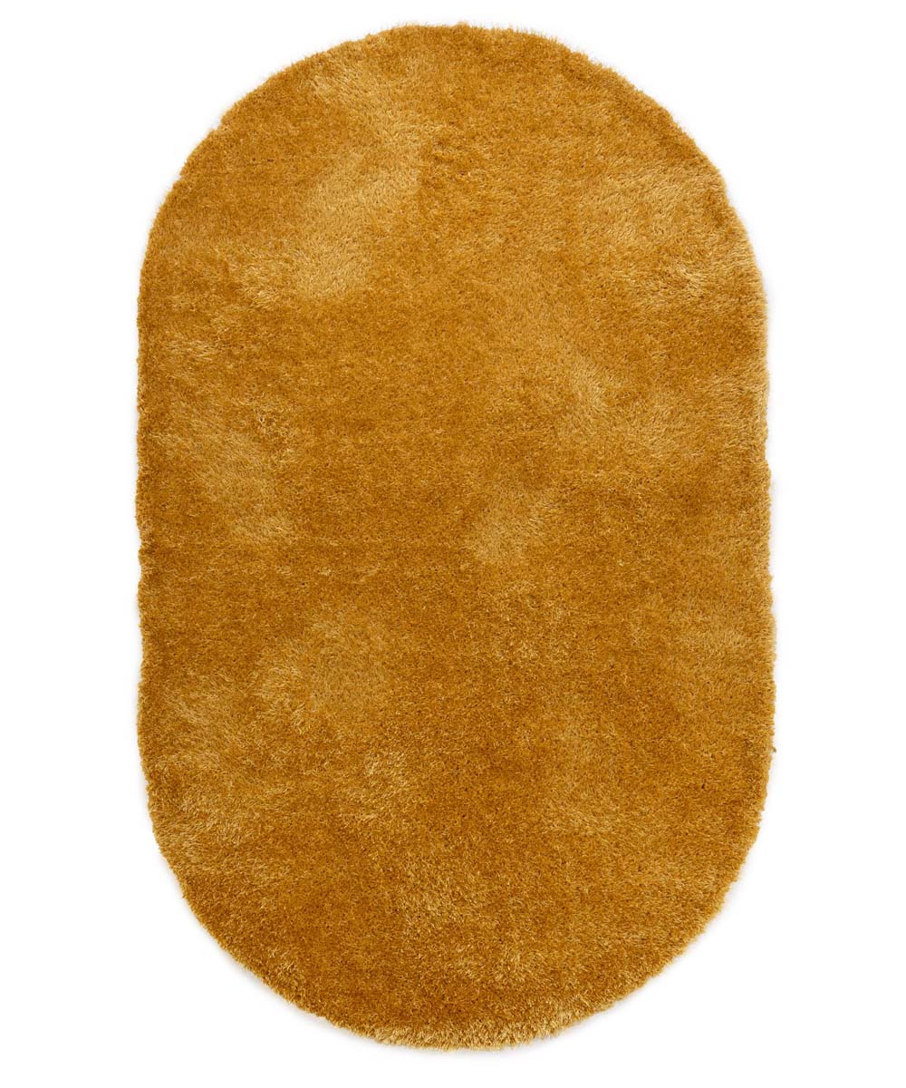 Oval velvet rug - Posh gold - overzicht Oval velvet rug - Posh gold - overzicht