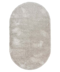 Oval velvet rug - Posh light silver - overzicht