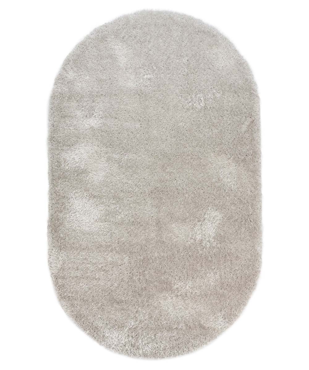 Oval velvet rug - Posh light silver - overzicht Oval velvet rug - Posh light silver - overzicht