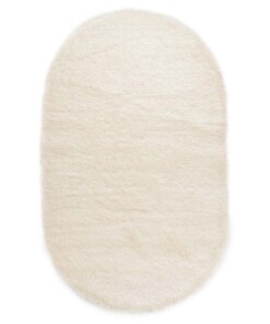Oval velvet rug - Posh white - overzicht, thumbnail