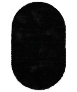 Oval velvet rug - Posh black - overzicht, thumbnail