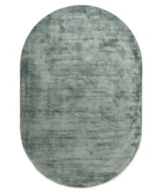 Oval viscose rug - Glamour azure blue - overzicht, thumbnail