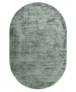 Oval viscose rug - Glamour azure blue - overzicht