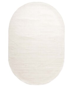 Oval viscose rug - Glamour white - overzicht