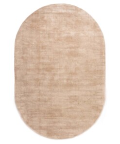 Oval viscose rug - Glamour beige - overzicht, thumbnail