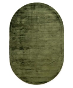 Oval viscose rug - Glamour green - overzicht