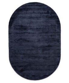 Oval viscose rug - Glamour navy blue - overzicht, thumbnail