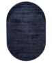 Oval viscose rug - Glamour navy blue - overzicht, thumbnail