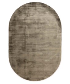 Oval viscose rug - Glamour olive green - overzicht, thumbnail