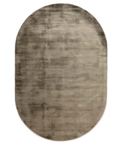 Oval viscose rug - Glamour olive green - overzicht