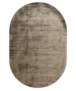 Oval viscose rug - Glamour olive green - overzicht, thumbnail