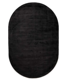 Oval viscose rug - Glamour black - overzicht, thumbnail