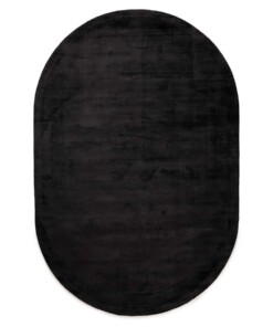 Oval viscose rug - Glamour black - overzicht