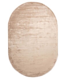 Oval viscose rug - Pearl beige - overzicht, thumbnail