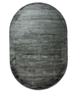 Oval viscose rug - Pearl blue - overzicht