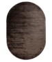 Oval viscose rug - Pearl dark brown - overzicht, thumbnail