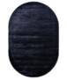 Oval viscose rug - Pearl navy blue - overzicht, thumbnail