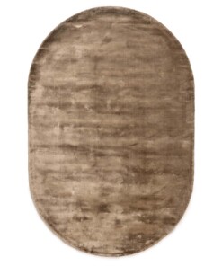 Oval viscose rug - Pearl brown - overzicht