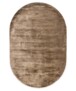 Oval viscose rug - Pearl brown - overzicht, thumbnail