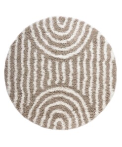 Round Scandinavian rug - Cozy Arch beige - overzicht
