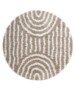 Round Scandinavian rug - Cozy Arch beige - overzicht, thumbnail