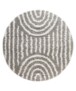 Round Scandinavian rug - Cozy Arch light grey - overzicht, thumbnail